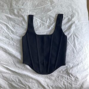 Express Body Contour Black Corset Top (small)